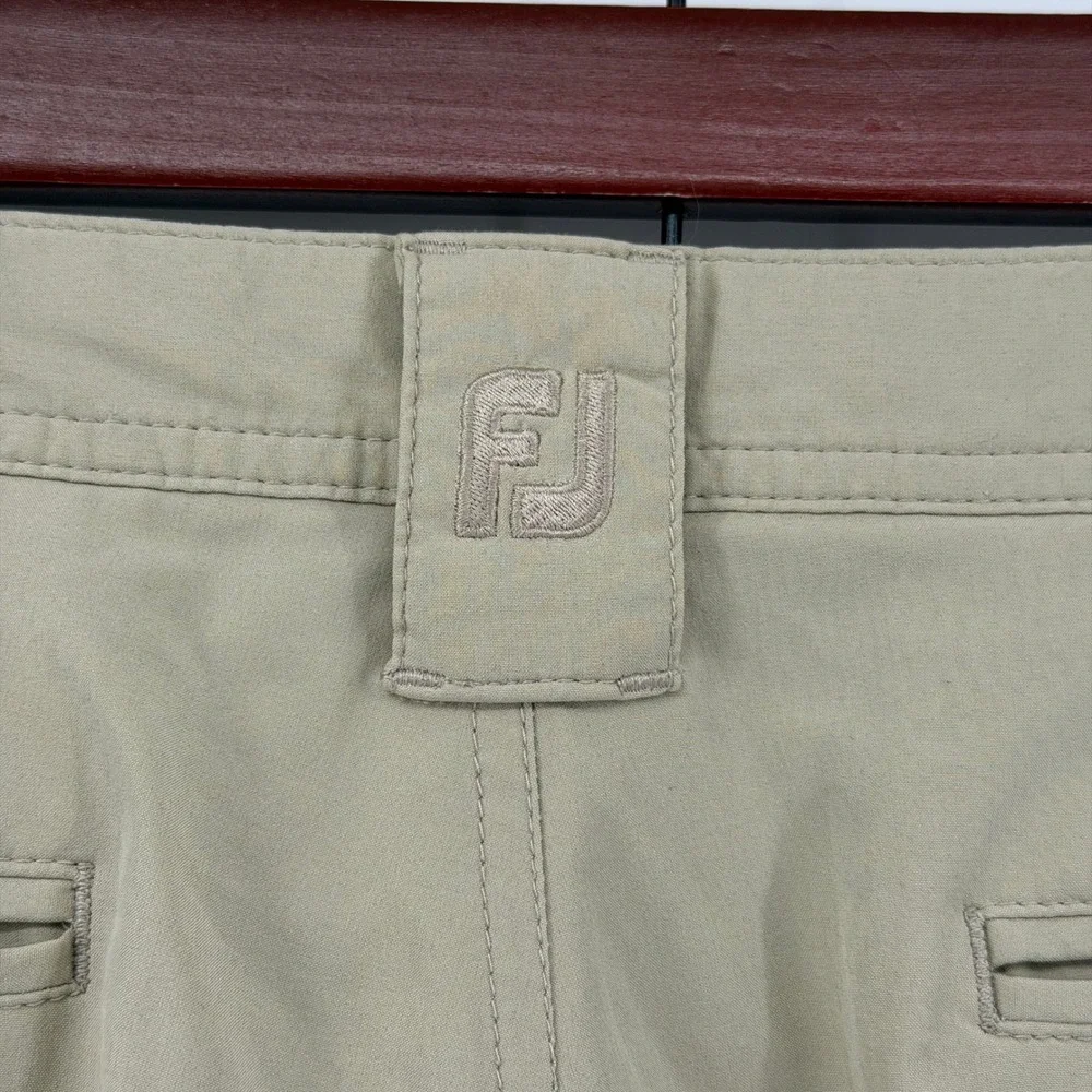 FootJoy Golf Shorts Mens 38 Tan Khaki Performance Stretch Flat Front Technical